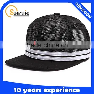 Wholesale Black 6 Panel Trucker Hat Custom Mesh Trucker Hat thumbnail-2