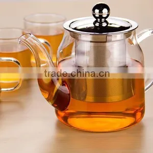 Office Personal Glass Tea Pots With Stainless Steel Infuser Hebei Factory Supplies thumbnail-2