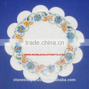 Lovely Handcrafted Marble Inlay Plate thumbnail-1