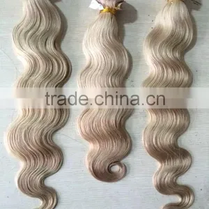 100% Peruvian Remy Human Hair Weft Real Virgin Peruvian Hair Extensions 16" Grey Color thumbnail-3
