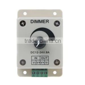 1 CH Output LED Dimmer Controller 12-24V Single Color Bright Adjust for 5050 3528 LED Light Strip thumbnail-2