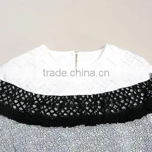 Hit Color Lace Cuff Designs Adies Office Wear thumbnail-2