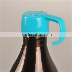 1400ml Single Wall Stainless Steel Beer Glowler With Handle Lid thumbnail-2
