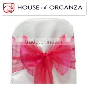 Affordable Wedding Organza Chair Sashes thumbnail-1