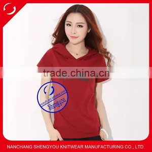 China Fashion Custom Short Sleeve Hoodie Manufacturer thumbnail-1