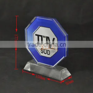 Cutom Size Design Acrylic Clear Trigram Trophy thumbnail-4