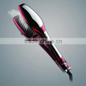 New Arrival Profeesional Electric Hot Air Brush Digital LCD Brush Steam Hair Straightener thumbnail-6