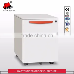 Hot Selling Light Gray Office Storage Metal Mobile Pedestal With Three Drawers thumbnail-5