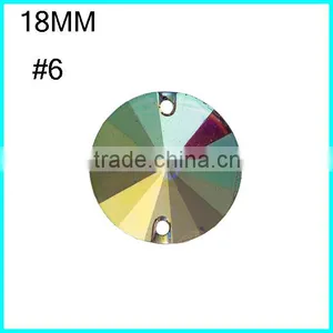 Round Acrylic Garment Stone 18mm, Sew On Acrylic Accessories, Acrylic For Jewlry thumbnail-2