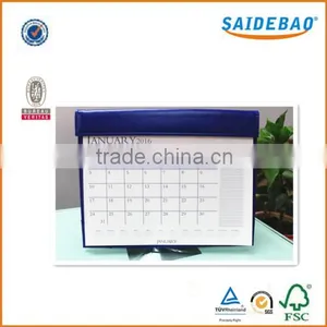 Popularity Wholesales Recycled pu Leather Cheap Office Portable Desk Calendar thumbnail-1