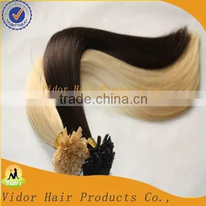 Factory Price Double Drawn Wholesale Nail Tip Hair Extensions Remy Direct Nail U Tip Hair Extensions thumbnail-1