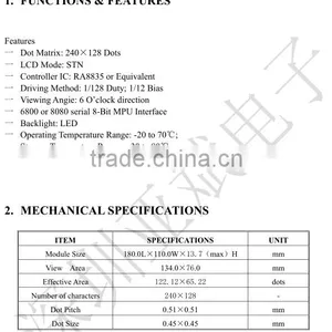Hot Sale LCD 240X128 Graphic Lcd Display thumbnail-4