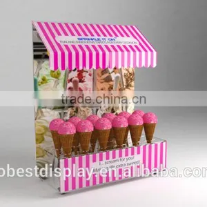 10 Holes Clear Acrylic Ice Cream Cone Display Case,ice Cream Cone Holder,ice Cream Cone Display Stand thumbnail-1