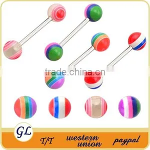 TR01089 Acrylic Tongue Piercing Ball , Fashion Cheap Tongue Piercing Stud thumbnail-3