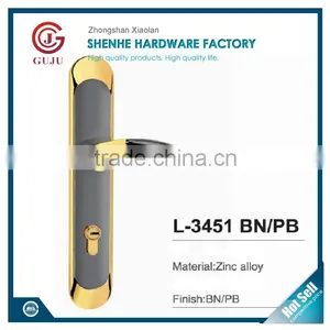 External Pull Handle Main Door Lock Entry Set Cylinder Lock thumbnail-1