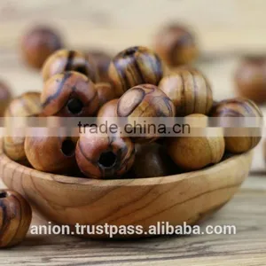 Olive Wood Round Beads 14mm thumbnail-2