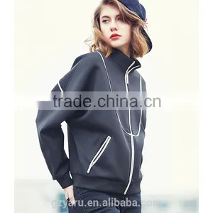 Latest Design Western Fahsionable Ladies Short Coat Custom Baseball Jersey for Women Korean Style Casual Jackets for Teen Girls thumbnail-1