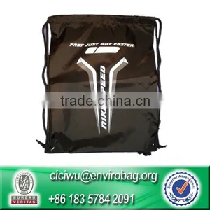 Drawstring Backpack Gym Bag Soccer Shoes Cleats Black Sack Gym Shoe Bag thumbnail-1