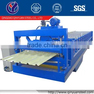 Qinyuan Corrugated Roof Tile Sheet Making Machine, Corlors Metal Roof Tile Roll Forming Machine Quality Choice thumbnail-1