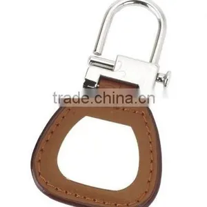 Metal Keychain With PU Leather thumbnail-1