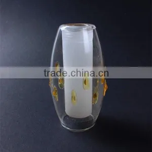 Hot Sale!china Supplier Double Wall Amber Glass Lamp Shade G9 Screw Chandelier Clear Cheap Glass Lamp Cover thumbnail-6