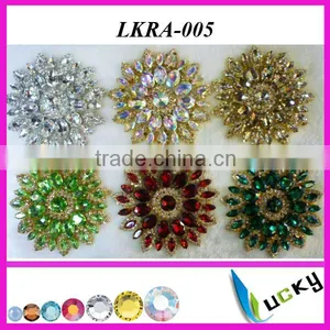 Hot Selling New Design Rhinestone Applique for Wedding Dress Brooch Quality Choice thumbnail-1