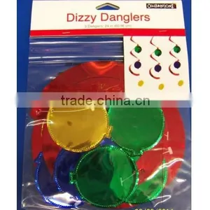 Dark Blue Shimmer Birthday Age 30th Hanging Swirl Decorations thumbnail-3