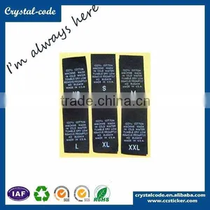 Custom Heat Transfer Label,price Garment Tag,fashionable Clothing Size Label thumbnail-3