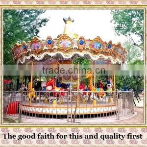 More Than 10 Years Experience in Outdoor Playground Luxury Seahorse Carousel for Children thumbnail-2