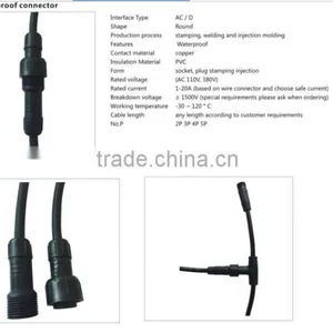 High Quality Plastic Plug 3 Pin Led Waterproof Connector thumbnail-1
