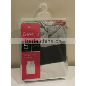 Clear Vinyl Underwear Packaging Bag With Hang Hook thumbnail-1