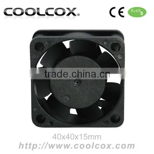 CoolCox 40x40x15mm Small dc Axial Fan 40mm,5V 12V 24V DC Small Exhaust Fan 4015 ,2-Wire,2Pin Connector thumbnail-1