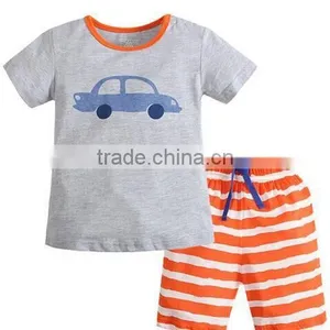 2016summer 100%cotton Children Set Short Sleeves+shorts Children Set thumbnail-1