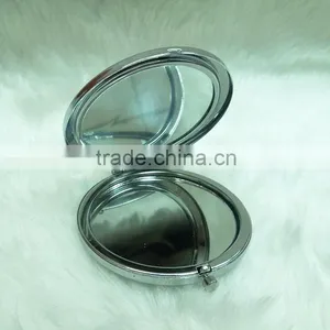 Red Stainless Steel Cosmetic Mirror/red Round Metal Compact Mirror/red Stainless Steel Makeup Mirror thumbnail-2