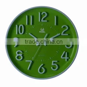 Pearl Round Quiet Sweep Wall Clock PW253 With 3D Luminous Numbers thumbnail-2
