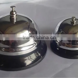 3.4''hotel Reception Bell,table Call Bell A12-D02 in Silver or Gold Cover and Colorful Painted Base(E566) thumbnail-3