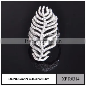 Fashion Saudi Arabia Gold Wedding Ring Price Leave Shape Ring thumbnail-1