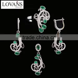 Powell Wholesale Jewelry Set Party Accessories Emerald Stone Ebay Europe All Product TZ-0250 thumbnail-1