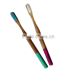 2016 Soft Round Handle Biodegradable And Natural Bamboo Toothbrush thumbnail-3