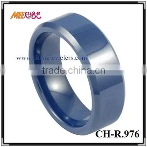 2014 Fashion Blue Ceramic Wedding Rings thumbnail-1