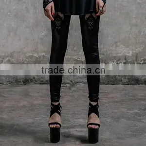 DEVIL FASHION 2015 Latest Gothic Lace Leggings PT011 thumbnail-1