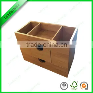 Bamboo Table Paper File Box With Drawers/storage Boxes thumbnail-3