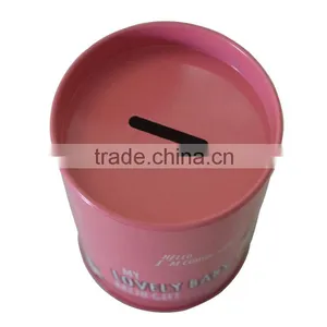 Customize Coin Round Bank Money Saving Tin Boxes/Round Tin Coin Bank,Round Tin Money Box Gift Piggy Bank thumbnail-2