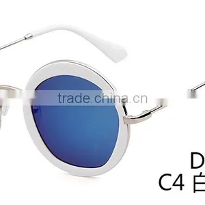 YWGX Past FDA CE UV400 Test Reminiscent Colorful Pattern Best Round Classic Sunglasses thumbnail-3