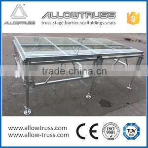 New Arrival Aluminum Assemble Glass Stage With Adjustable Height thumbnail-1