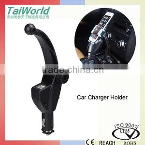 QI Wireless Charger Car Holder With 2 Ports thumbnail-4