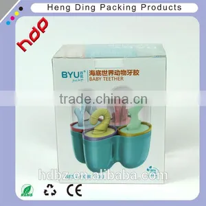 Hot Sale Soft Crease Tuck Top Clear Pvc Boxes for Baby Teether thumbnail-6