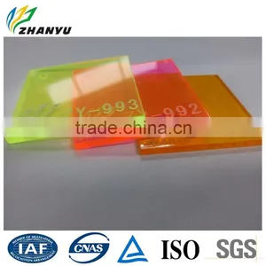 Decaration /Furniture Panel 100% New Material Colored Fluorescence Cast Acrylic Sheet thumbnail-5