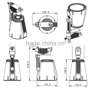High Lumen Low Power Narrow Beam Angle Led Track Lamp 30w thumbnail-3