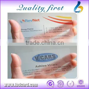 Transparent PVC Business Card With QR Code thumbnail-1